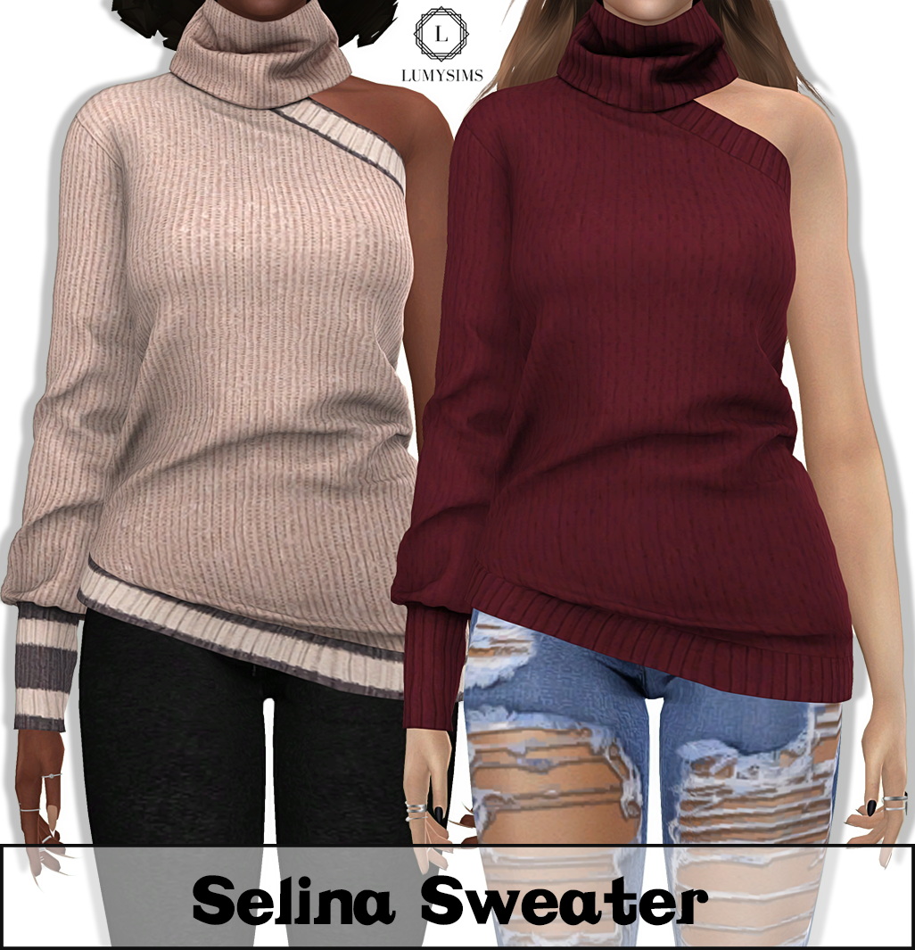 Selena Sweater from LumySims â¢ Sims 4 Downloads
