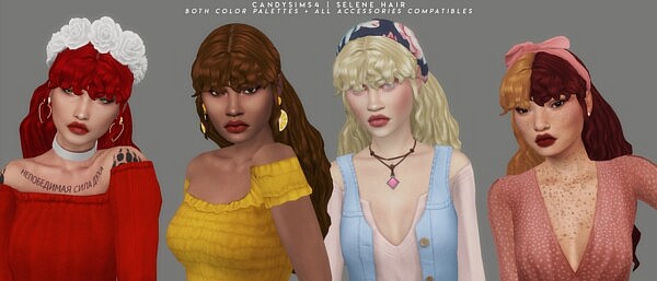 Selene Hair from Candy Sims 4