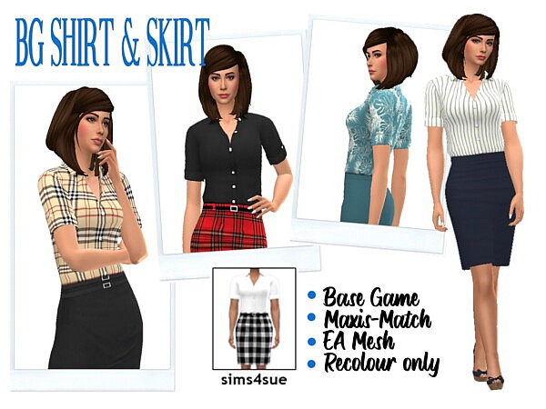 BG Shirt and Skirt Recolor from Sims 4 Sue