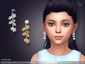 Shooting Stars Drop Earrings For Kids sims 4 cc