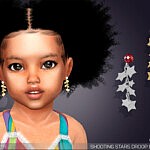 Shooting Stars Drop Earrings For Toddlers sims 4 cc