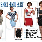 Short Pencil Dress Sims 4 CC