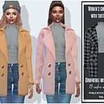 Short coat with turtleneck Sims 4 CC