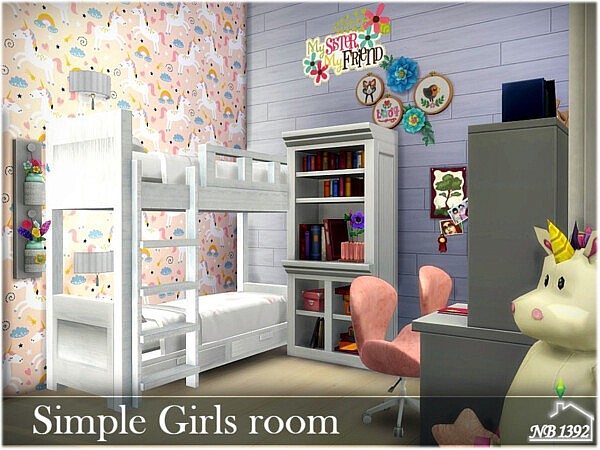 Simple Girls room sims 4 cc