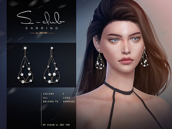 Sims 4 CC Earrings 2021025