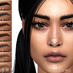 Sims 4 CC Eyebrows N107