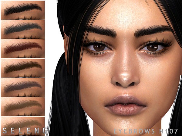 Sims 4 CC Eyebrows N107