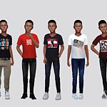 Sims 4 CC Graphic Tees Boys