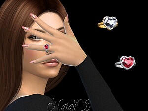 Sims 4 CC Heart shape halo ring