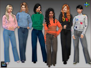 Sims 4 CC Sweaters and jeans
