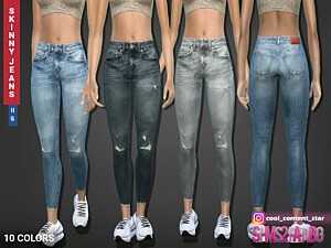 Skinny Length Jeans Sims 4 CC