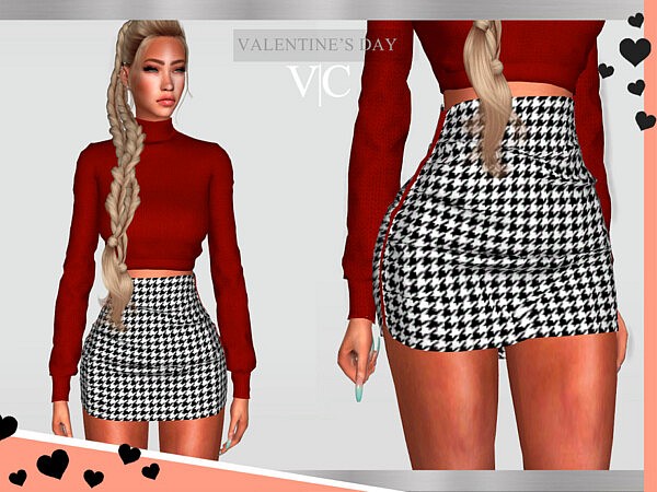 Skirt Valentines Day I by Viy Sims from TSR