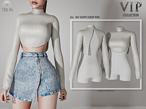 Sky Outfit Top sims 4 cc