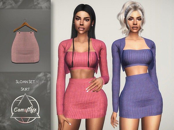 Sloan Set Skirt by Camuflaje from TSR • Sims 4 Downloads