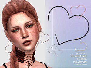 Stoneheart Earrings Sims 4 CC