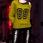 Sweater Off Shoulders sims 4 cc