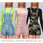 Sweater and Denim Shortall 05 by Black Lily