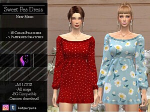 Sweet Pea Dress Sims 4 CC