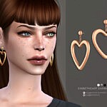 Sweetheart earrings Sims 4 CC