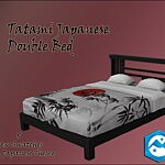 Tatami Japanese Double Bed Sims 4 CC