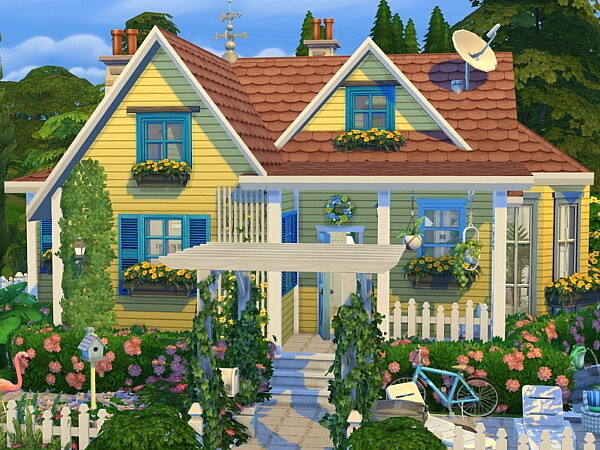 Tiny Spring Cottage sims 4 cc