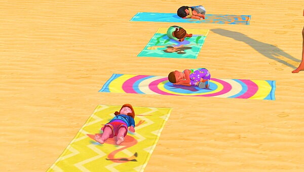 Toddlers can use Beach Towels by Sofmc9 from Mod The Sims