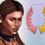 Triangles Earrings Sims 4 CC