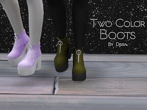 Two Color Boots by Dissia