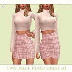 Two Piece Plaid Dress