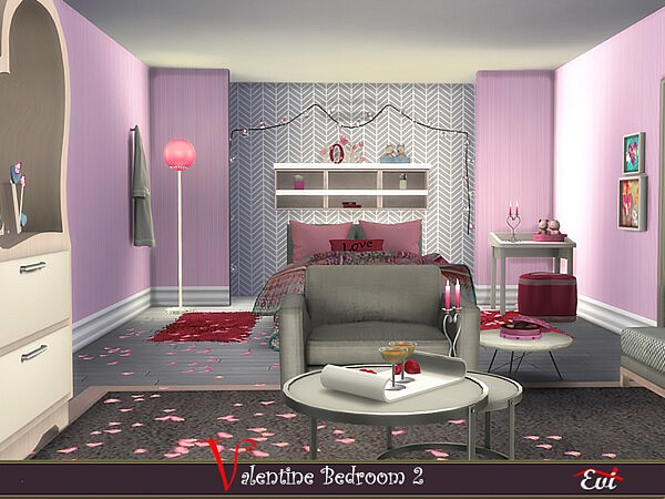 Valentine Bedroom 2 Sims 4 CC