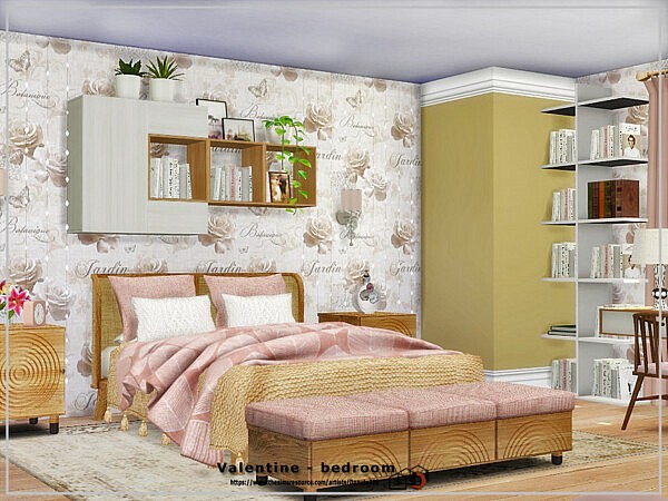 Valentine bedroom Sims 4 CC 1