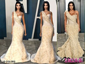 Vanity Fair Dress Sims 4 CC