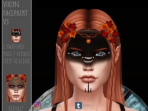Viking Facepaint V3 Sims 4CC