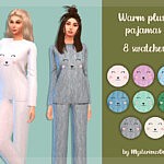 Warm plush pajamas sims 4 cc