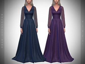 Waterfall Gown Sims 4 CC