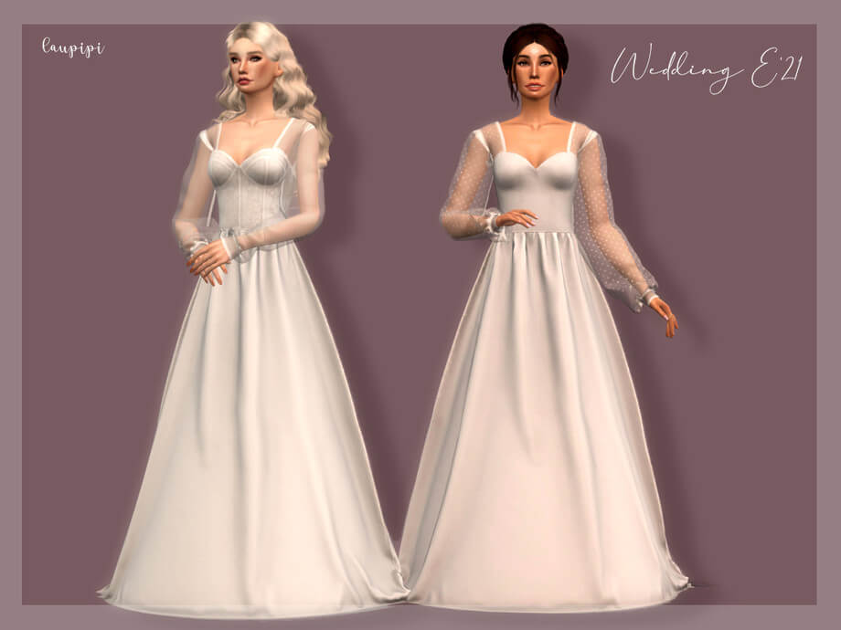 Wedding Dress by laupipi from TSR • Sims 4 Downloads