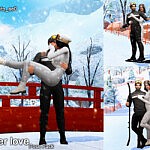 Winter love Pose pack Sims 4 CC