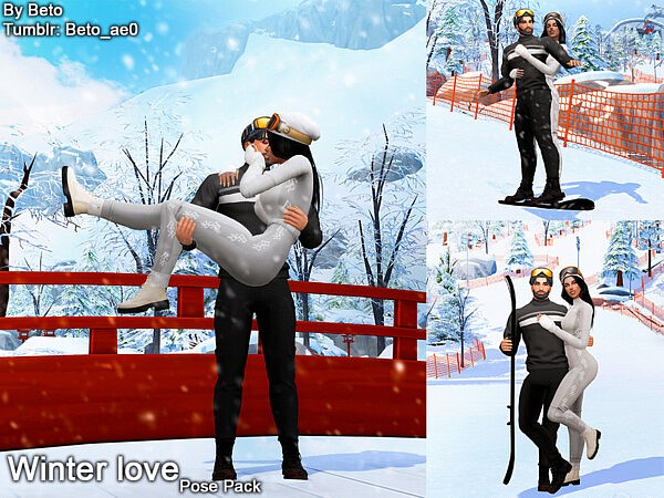 Winter Love Pose pack by Beto ae0 from TSR