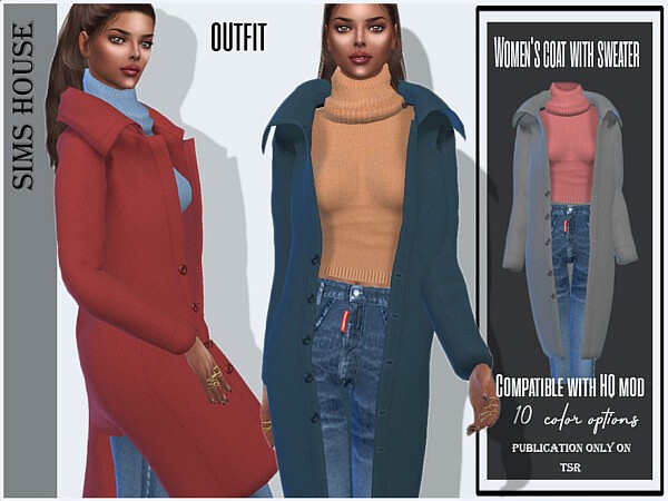 Women’s coat with sweater by Sims House