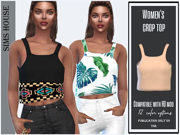 Womens crop top by busra tr from TSR
