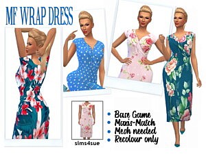 Wrap Dress sims 4 cc