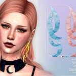 Wreath Earrings Sims 4 CC