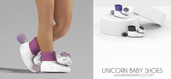 Unicorn Baby Shoes from Red Head Sims
