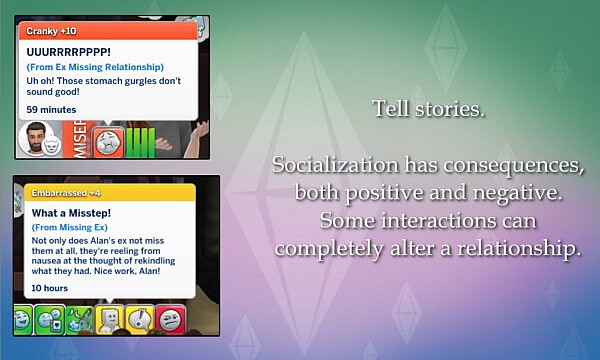 Storytelling Socials v0.9 by  lazarusinashes from Mod The Sims