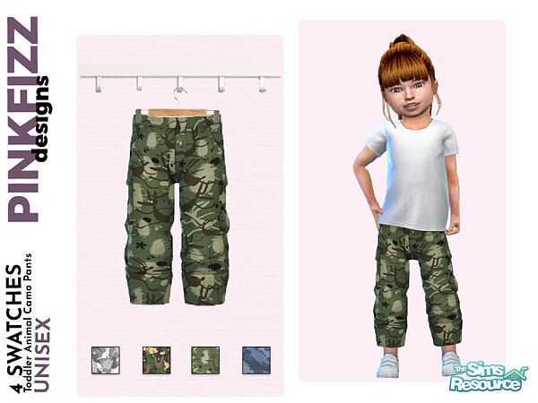 Toddler Animal Camo Pants by Pinkfizzzzz from TSR