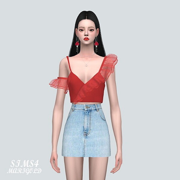 7 Ruffle Tulip Crop Top from SIMS4 Marigold