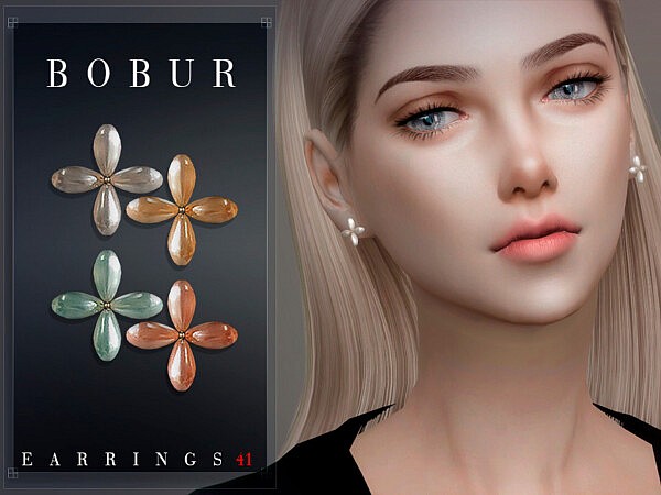 Earrings 41 by Bobur from TSR