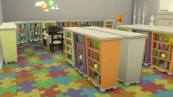 Marmalade Library by SweetSimmerHomes from Mod The Sims