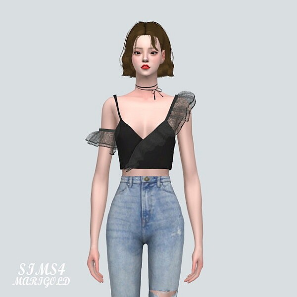 7 Ruffle Tulip Crop Top from SIMS4 Marigold