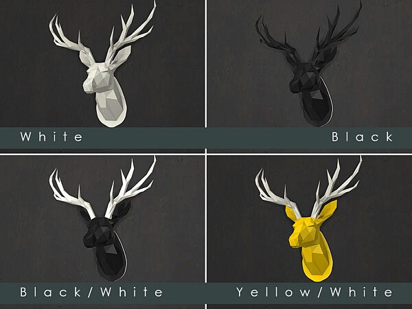 LED backlit Wall Art Origami Deer Head by TyrAVB from TSR